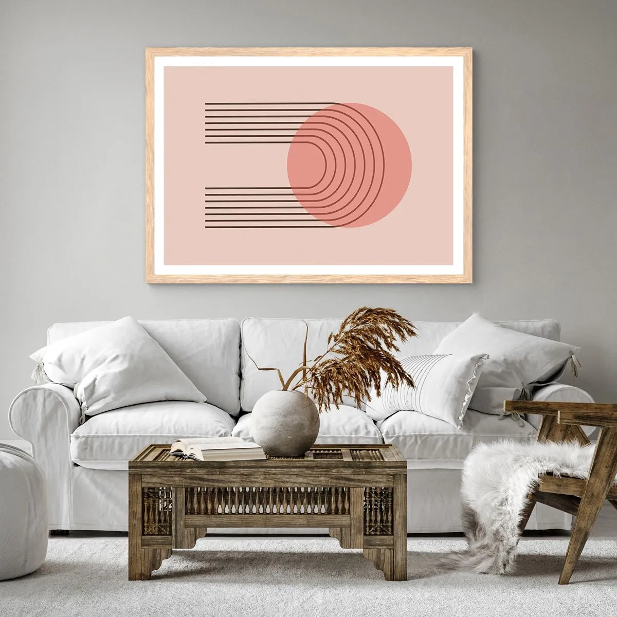 Poster în ramă de stejar deschis - Atracție irezistibilă - 50x40 cm