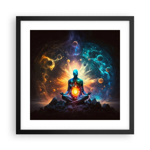 Poster în ramă neagră - Liniște cosmică - 40x40 cm