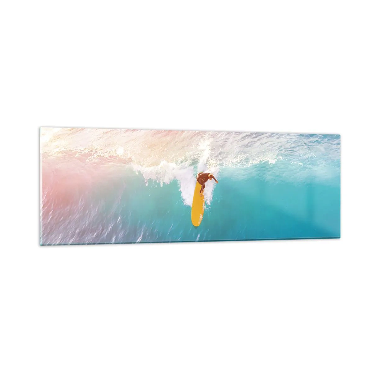 Tablou pe sticlă - Călărețul oceanului - 90x30 cm