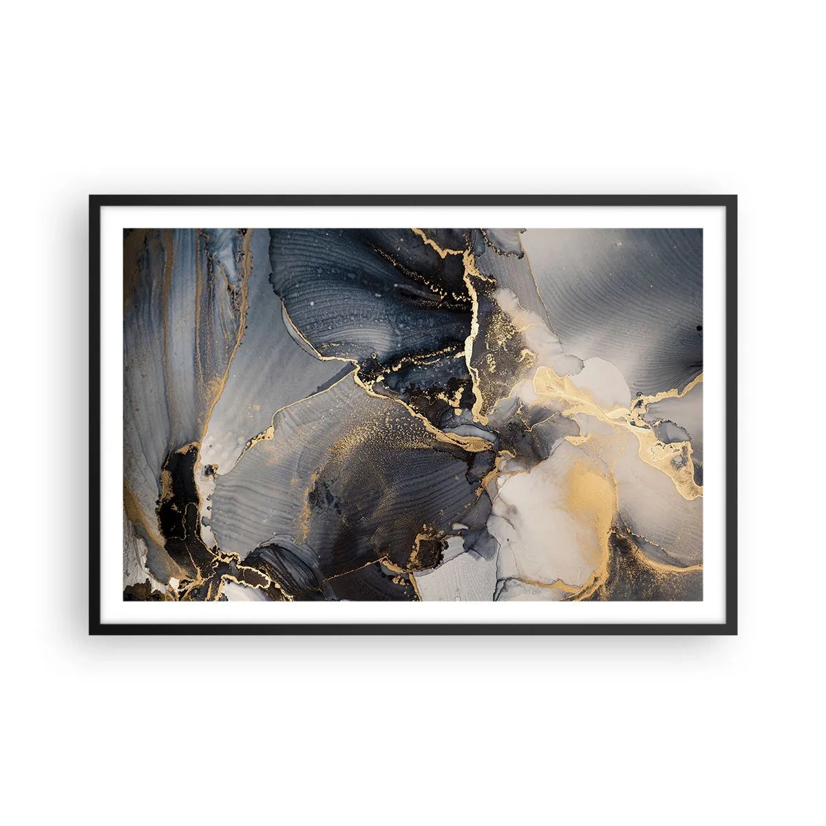 Poster în ramă neagră - Viața unei pietre - 91x61 cm
