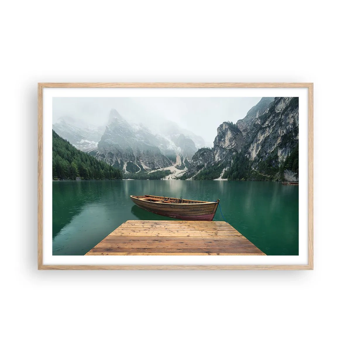 Poster în ramă de stejar deschis - Și frunțile mândre - 91x61 cm