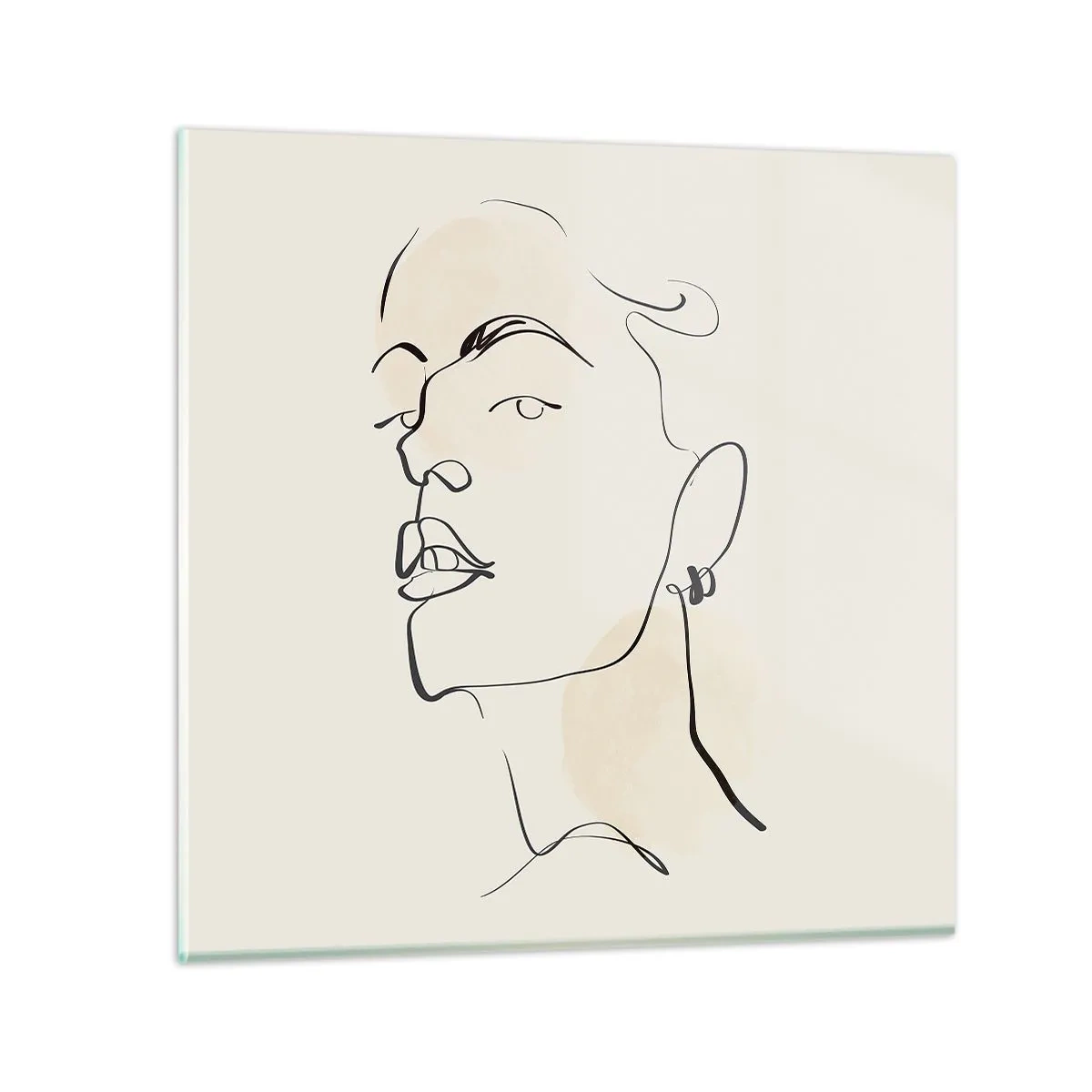 Tablou pe sticlă - O privire mândră - 40x40 cm