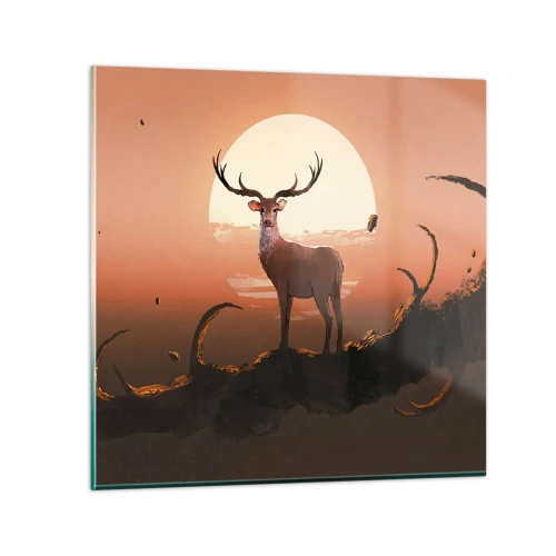 Tablou pe sticlă - Această noapte este diferită de oricare alta - 30x30 cm