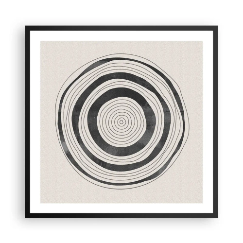 Poster în ramă neagră - Centrul cel mai important - 60x60 cm