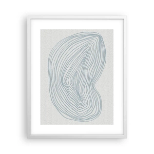 Poster în ramă albă - Zâmbet de picături - 40x50 cm