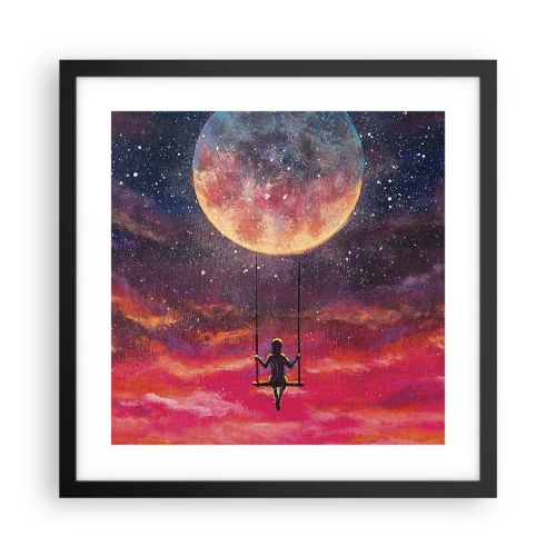 Poster în ramă neagră - Cu capul în nori - 40x40 cm