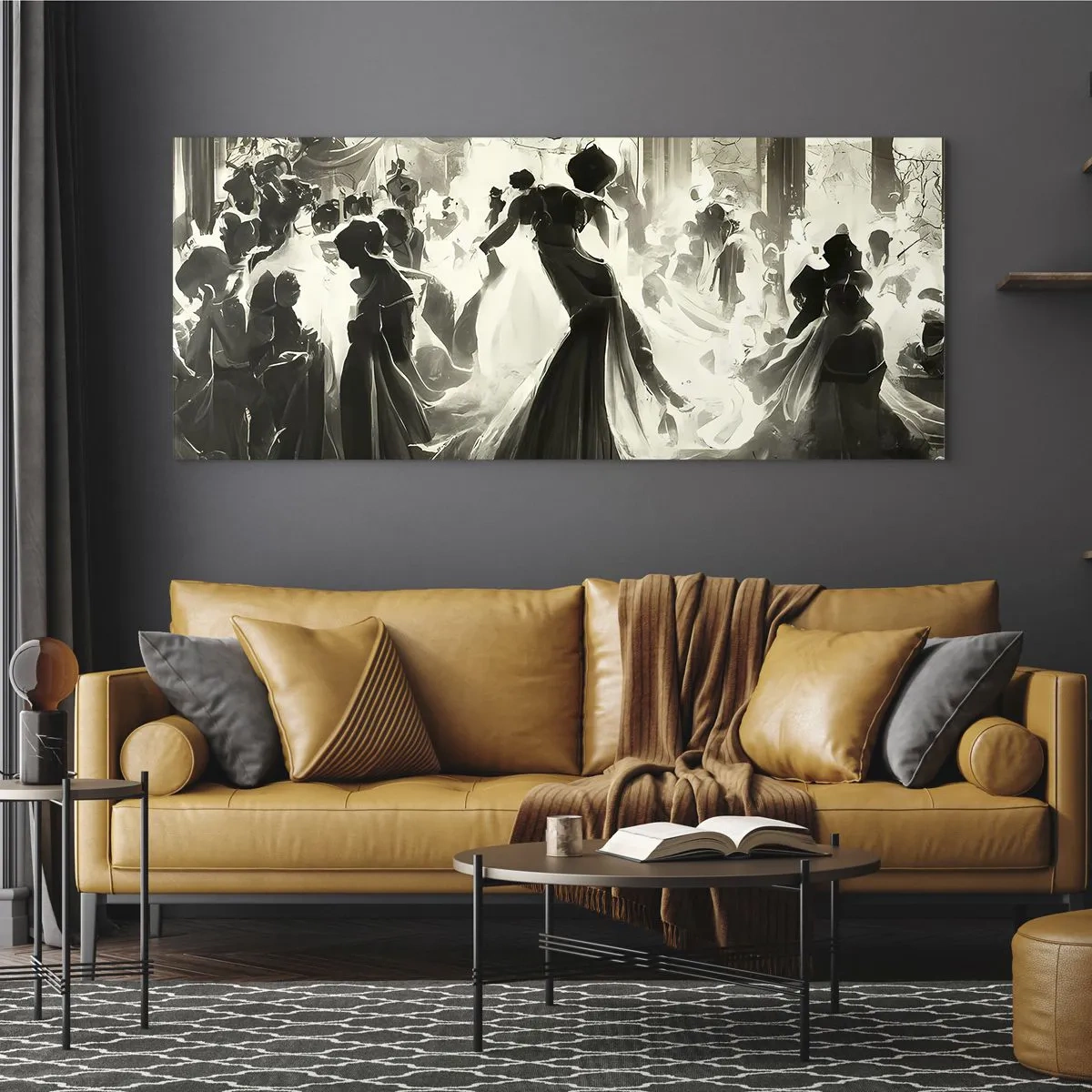 Tablou pe sticlă - Marea mascaradă - 100x40 cm