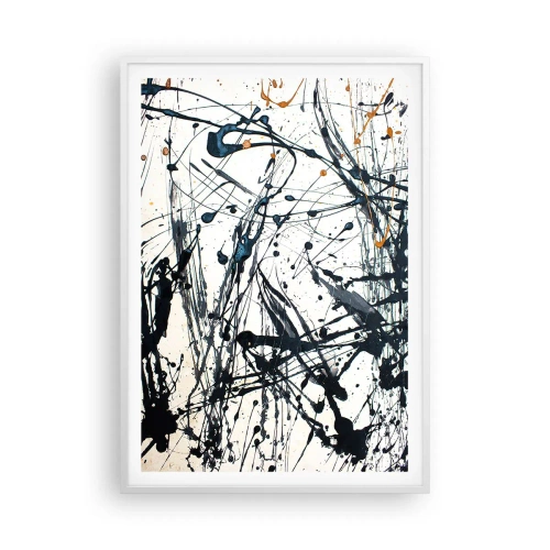 Poster în ramă albă - Abstracție expresionistă - 70x100 cm