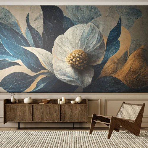 Tapet Premium Sand - Are o inimă de aur - Floare, Elegant, Bucată - 100x70 cm