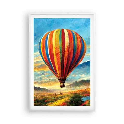 Poster în ramă albă - În liniște puteți vedea mai multe - 61x91 cm