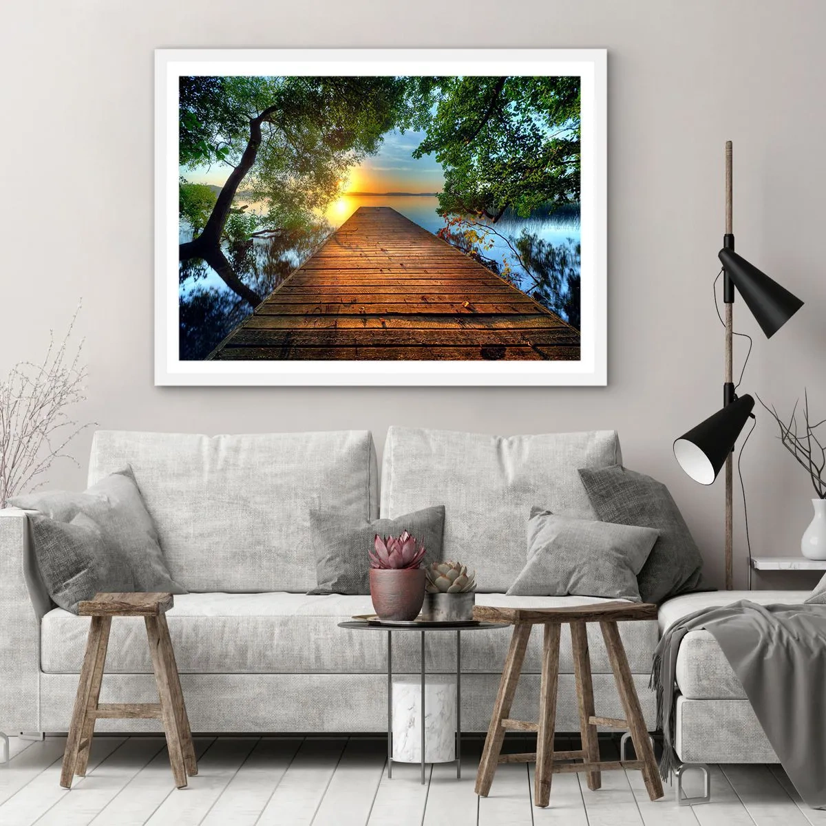 Poster în ramă albă - Nu te grăbi, stai jos - 40x30 cm