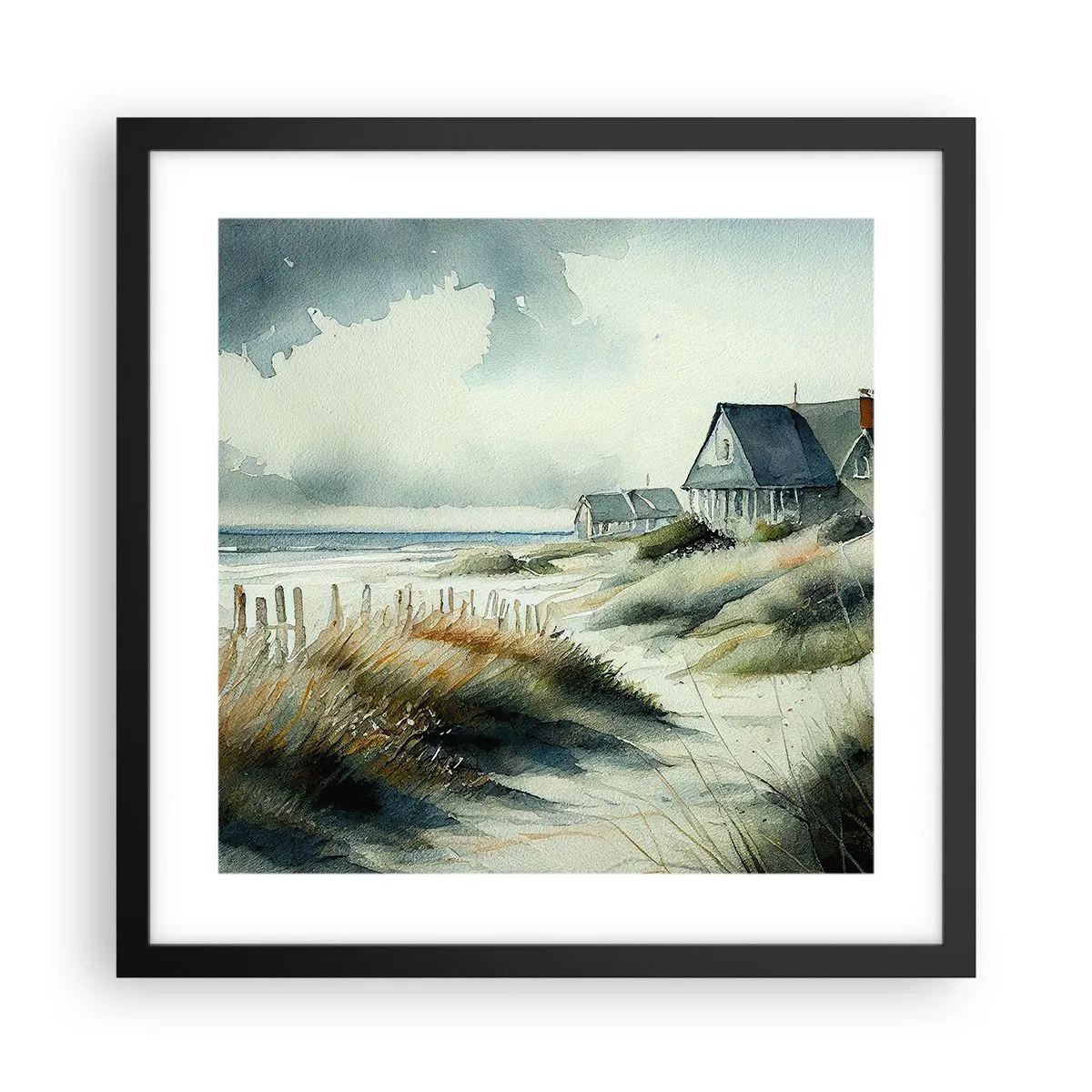 Poster în ramă neagră - Departe de agitație - 40x40 cm