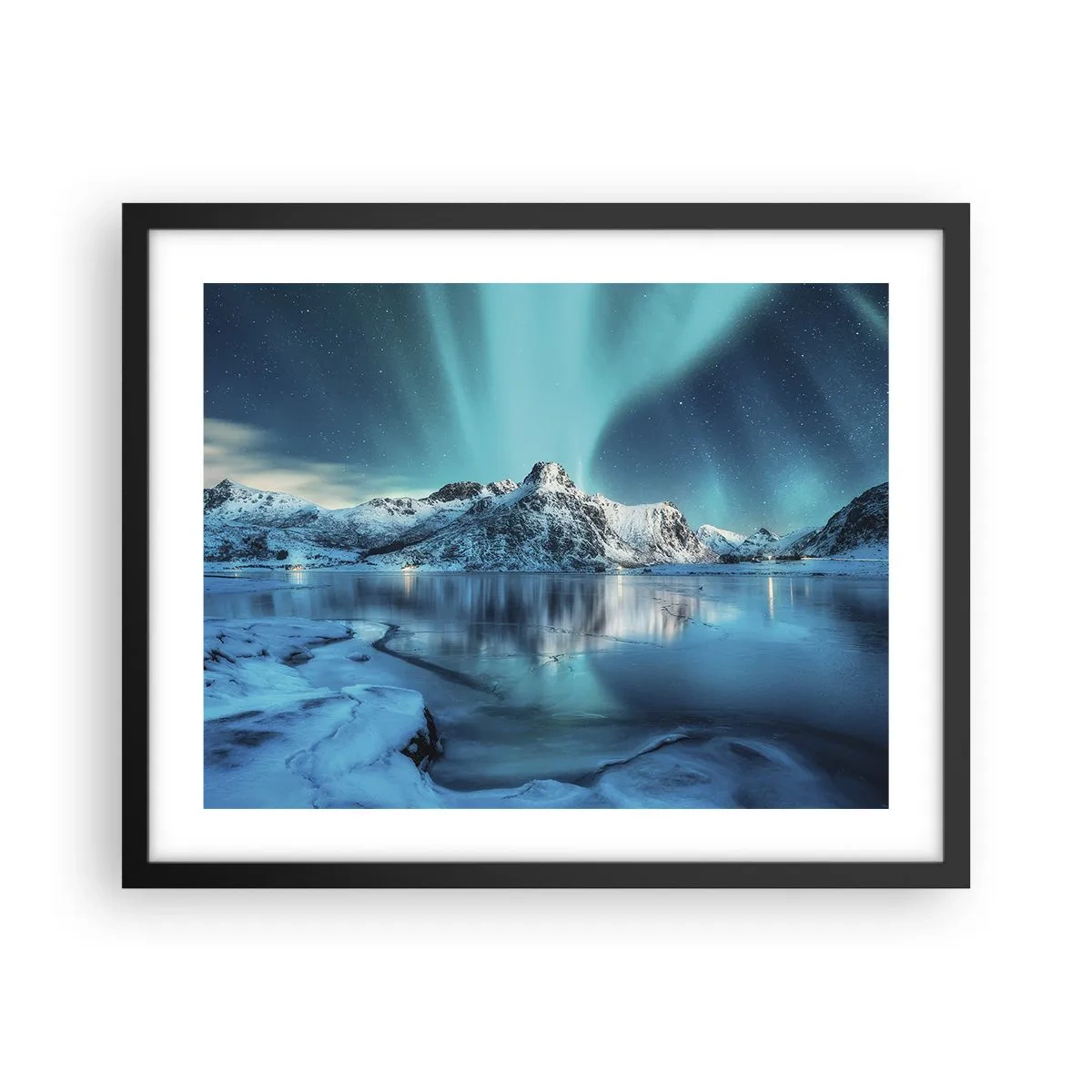 Poster în ramă neagră - Noaptea de lumină - 50x40 cm