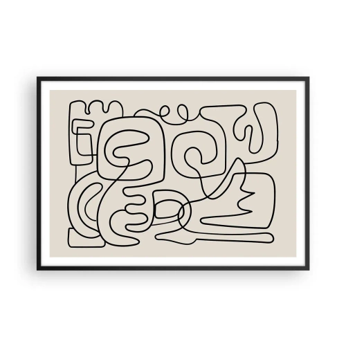 Poster în ramă neagră - Pe traseu - 100x70 cm