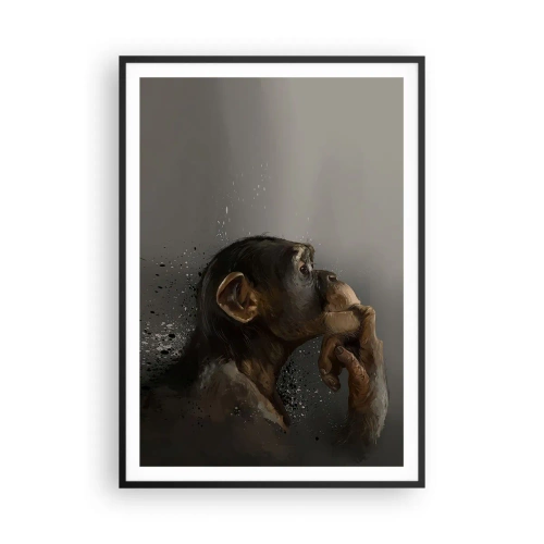 Poster în ramă neagră - Cu siguranță, gânditorul - 70x100 cm