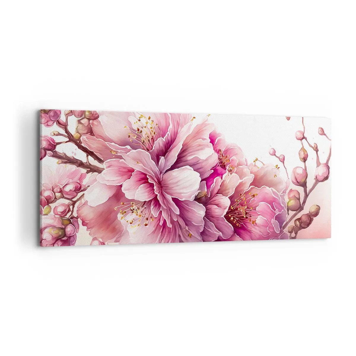 Tablou pe pânză - Flori de cireș - 100x40 cm