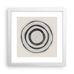 Poster în ramă albă - Centrul cel mai important - 30x30 cm