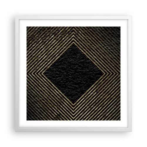 Poster în ramă albă - Geometrie în stil glamour - 50x50 cm