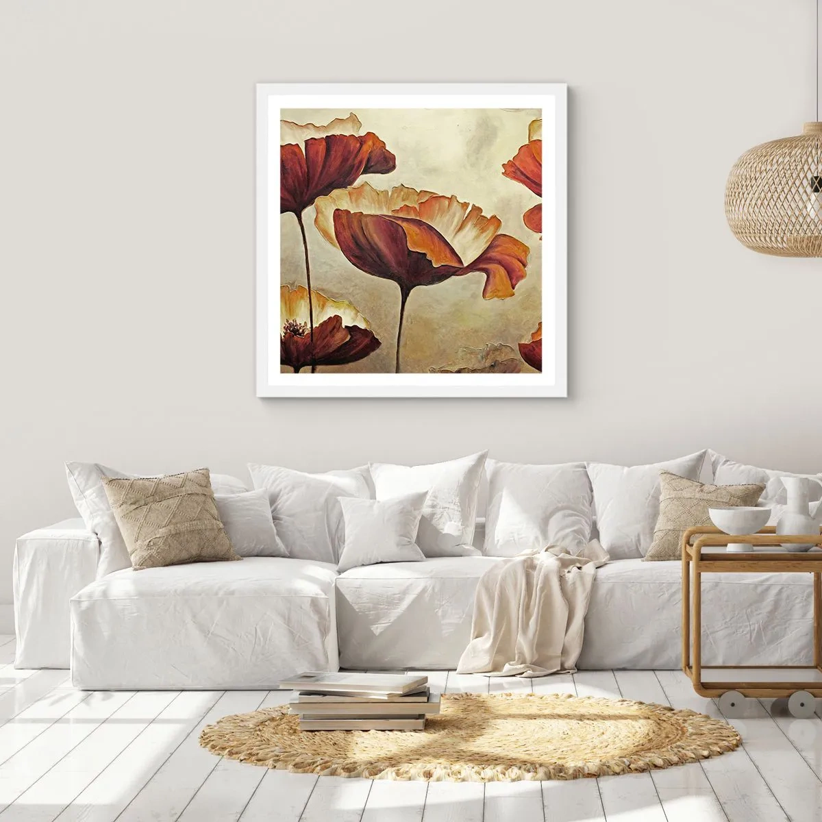 Poster în ramă albă - Lunca - 30x30 cm