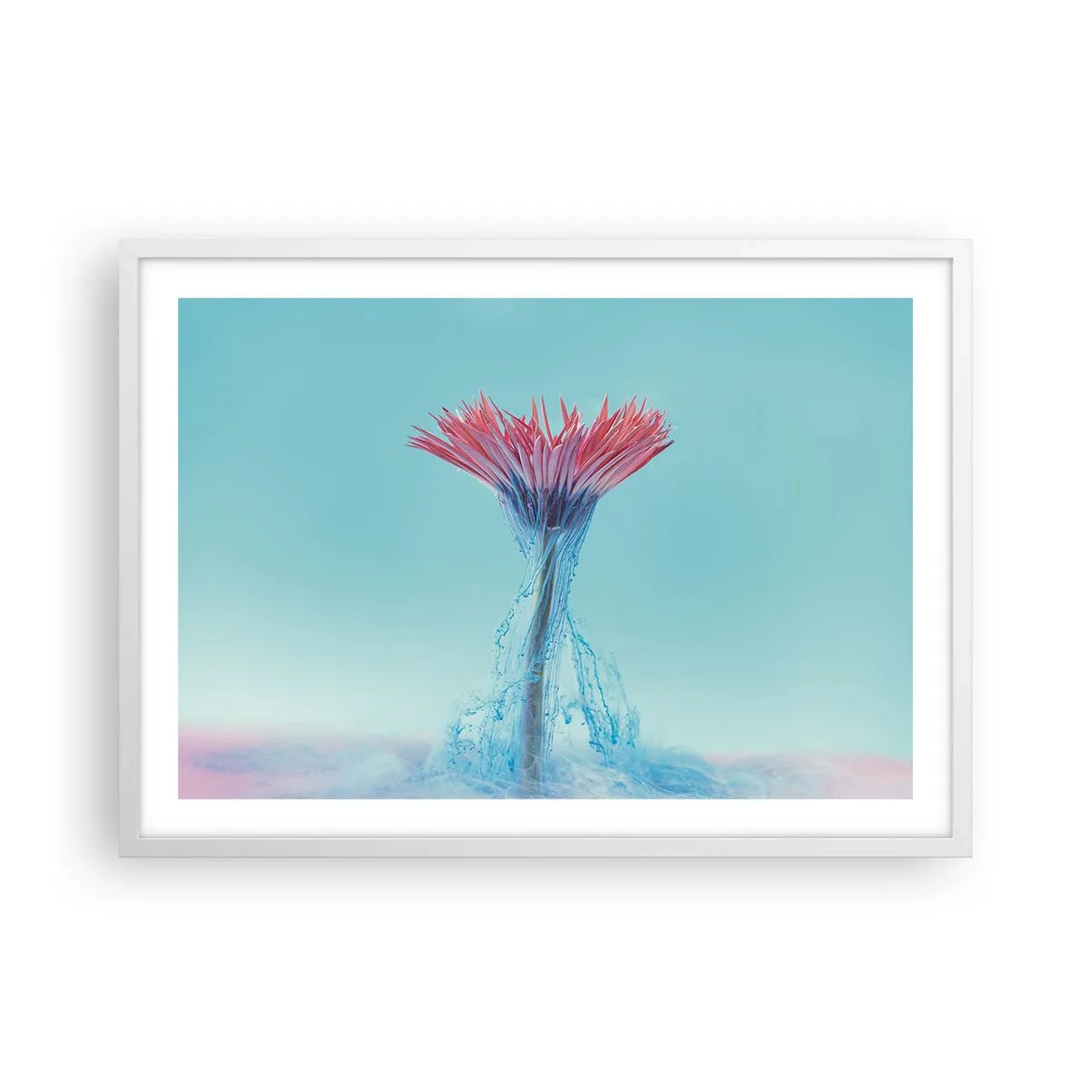 Poster în ramă albă - Într-o unduire revigorantă - 70x50 cm