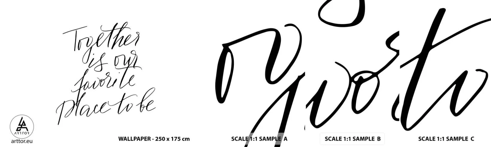Mostră de Tapet Standard Eco - O simți și tu? - Tipografie, Afirmare, Maxim - 100x30 cm