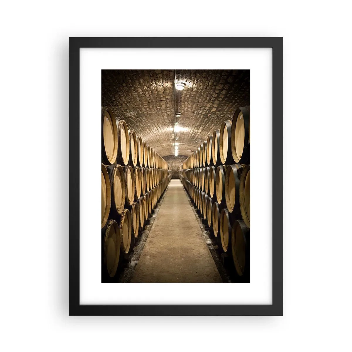 Poster în ramă neagră - În pivniță de vin - 30x40 cm