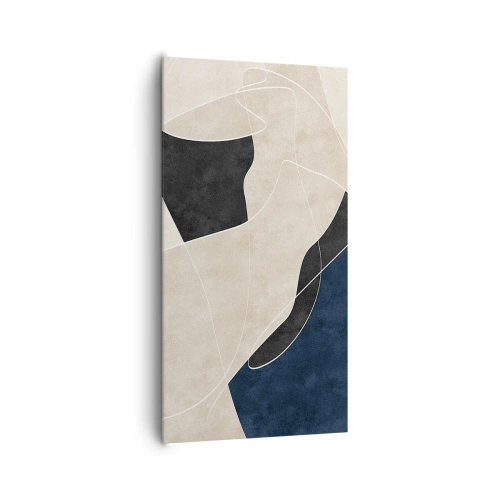 Tablou pe pânză - Compoziție abstractă - contrast de culori - 65x120 cm