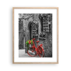 Poster în ramă de stejar deschis - Alee din Toscana - 40x50 cm