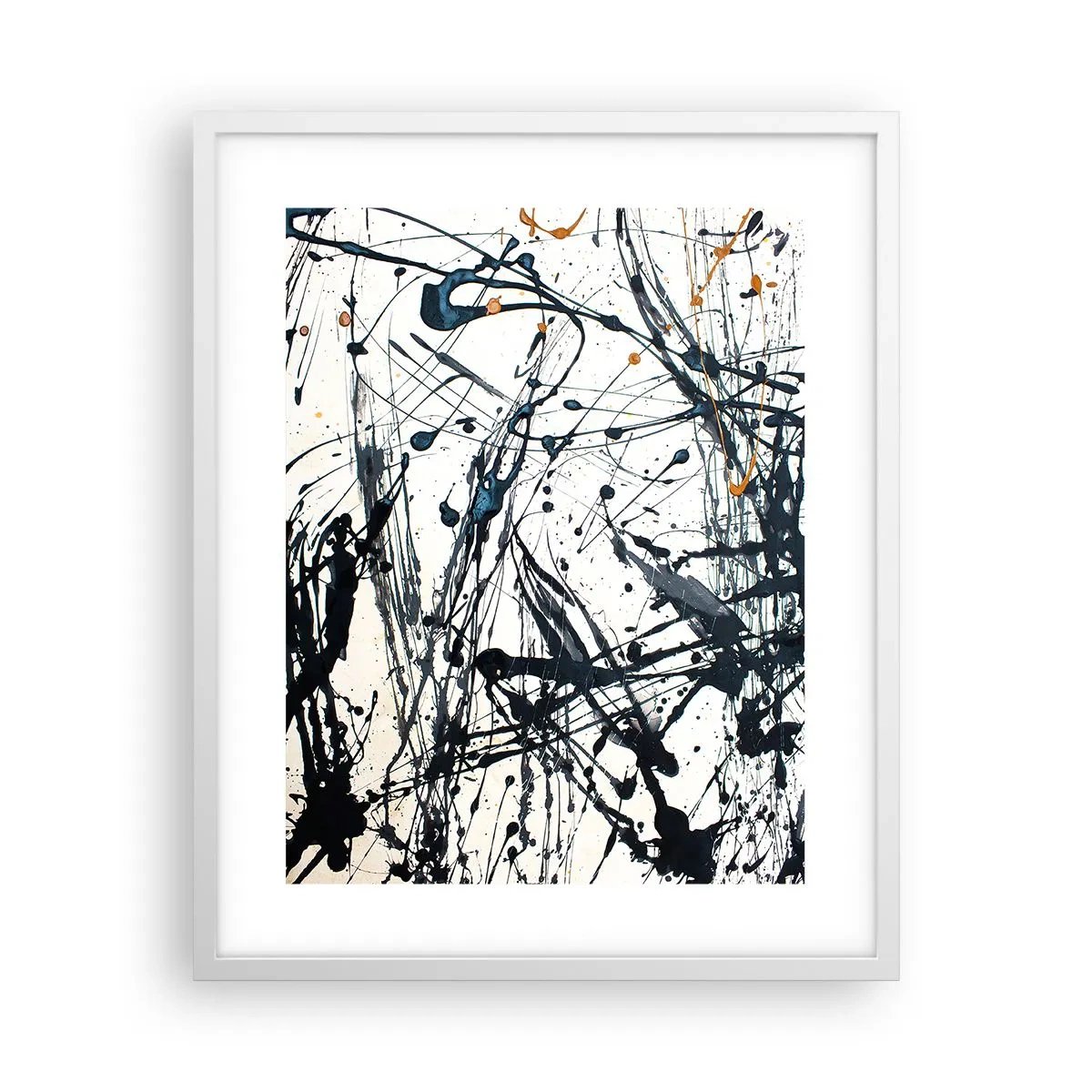 Poster în ramă albă - Abstracție expresionistă - 40x50 cm