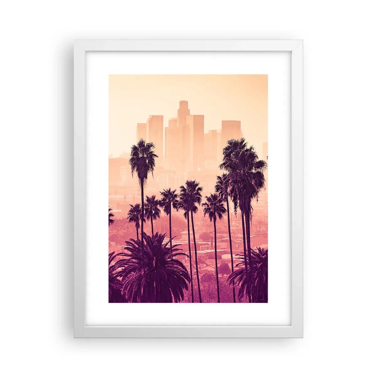 Poster în ramă albă - Peisaj din California - 30x40 cm