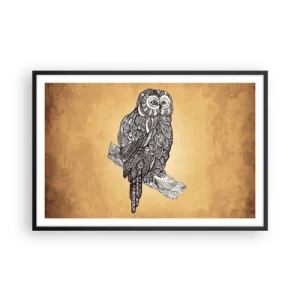 Poster în ramă neagră - Ornamente complicate de înțelepciune - 91x61 cm