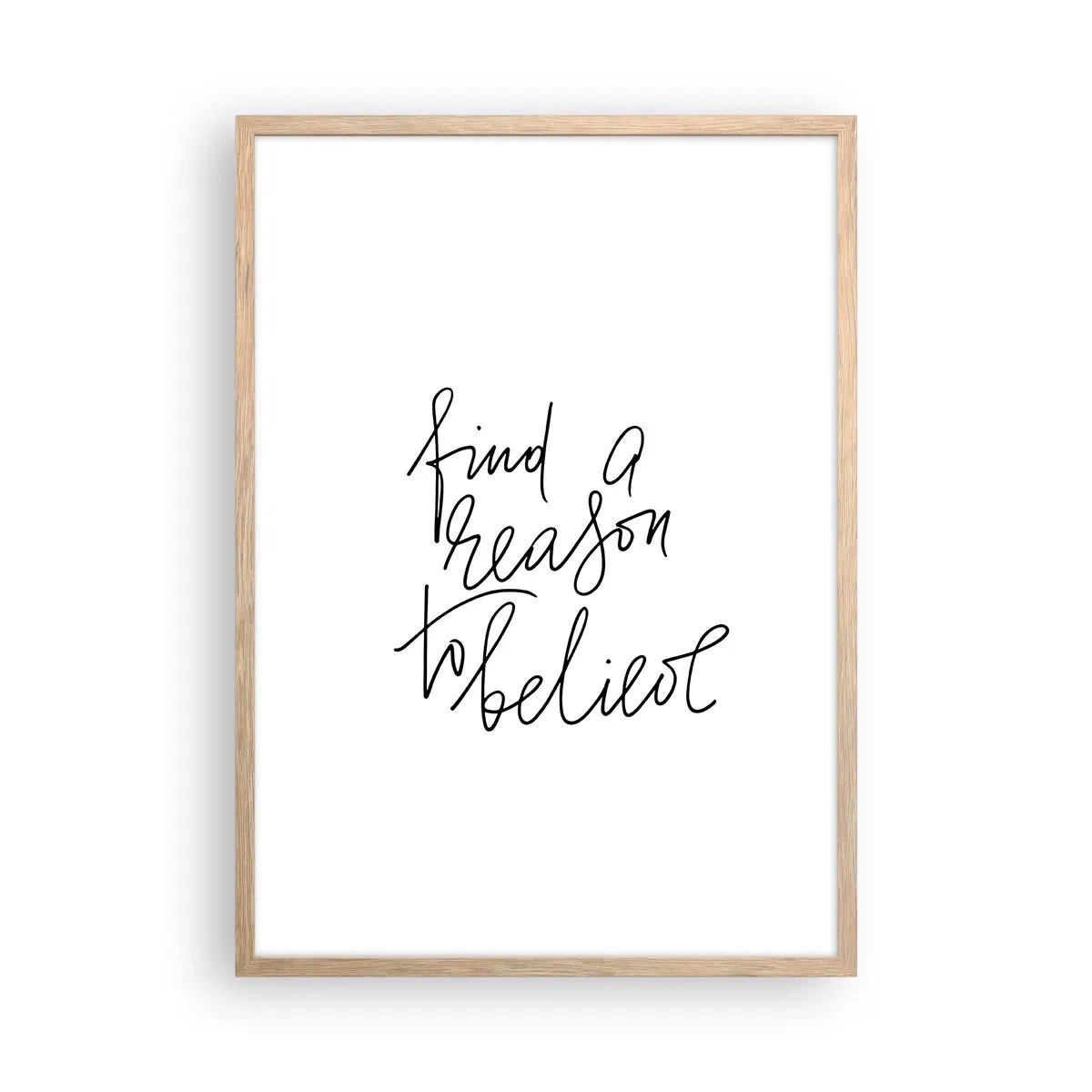 Poster în ramă de stejar deschis - Este posibil - 50x70 cm