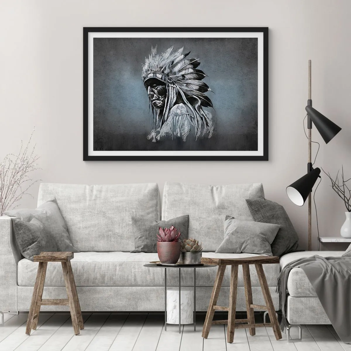 Poster în ramă neagră - Înapoi la rădăcini - 70x50 cm
