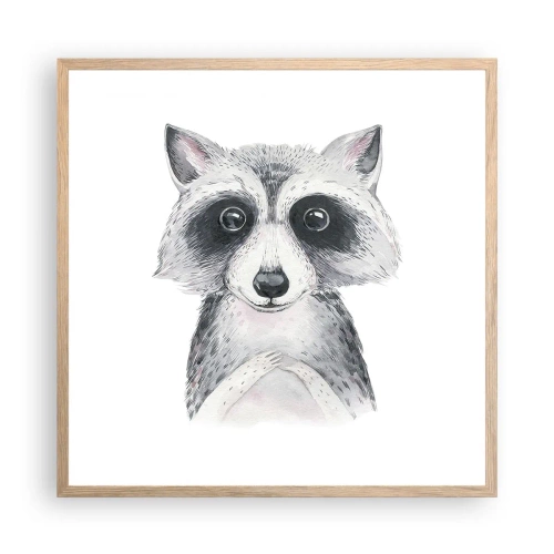 Poster în ramă de stejar deschis - Un moment pentru emoții - 60x60 cm