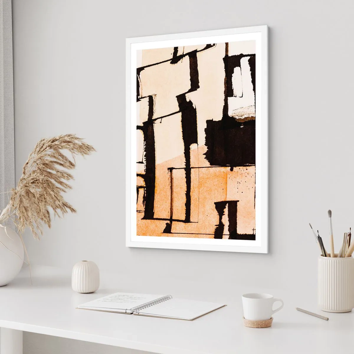 Poster în ramă albă - Cu toate acestea, ordinea - 70x100 cm