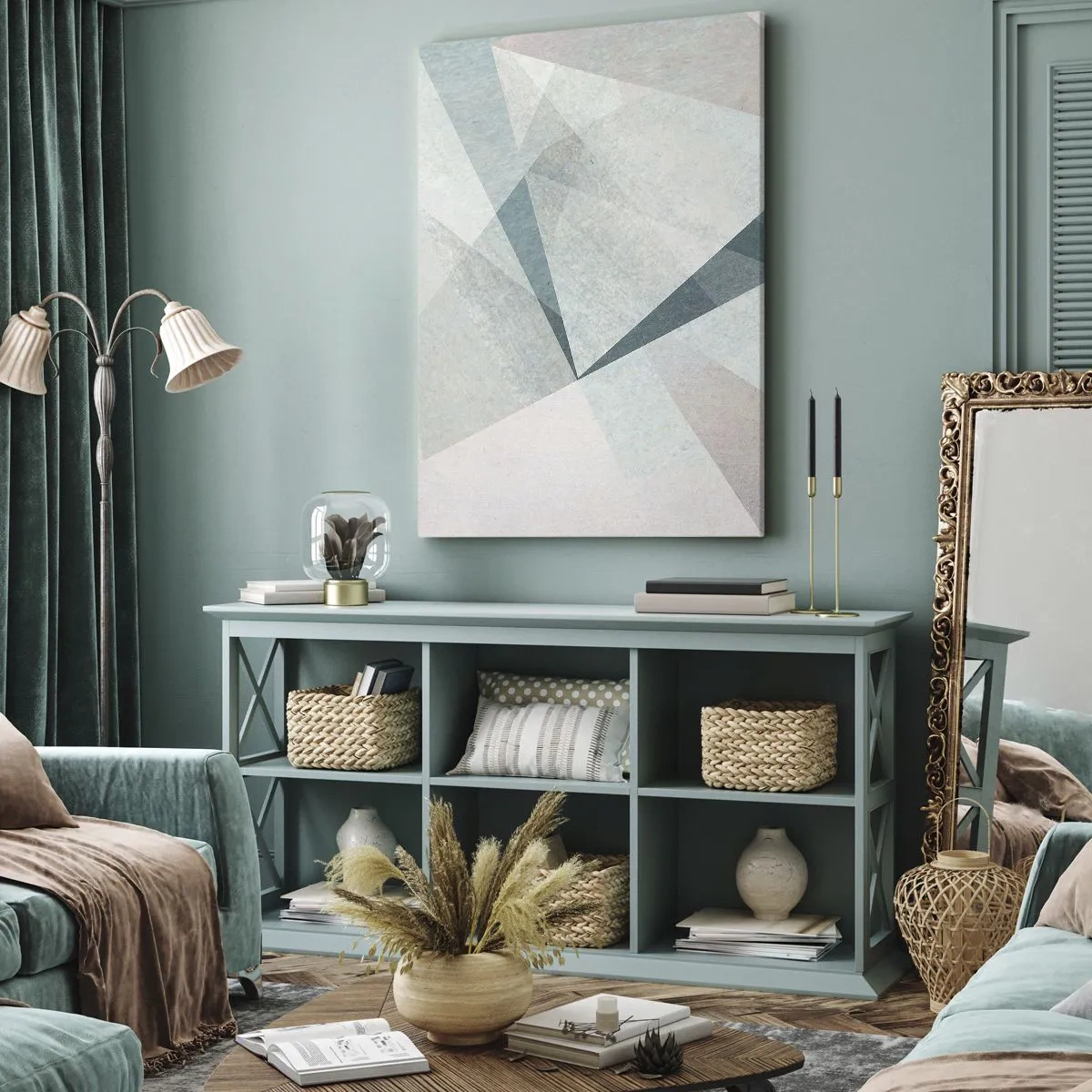 Tablou pe pânză - Calm și totuși dinamic - 55x100 cm