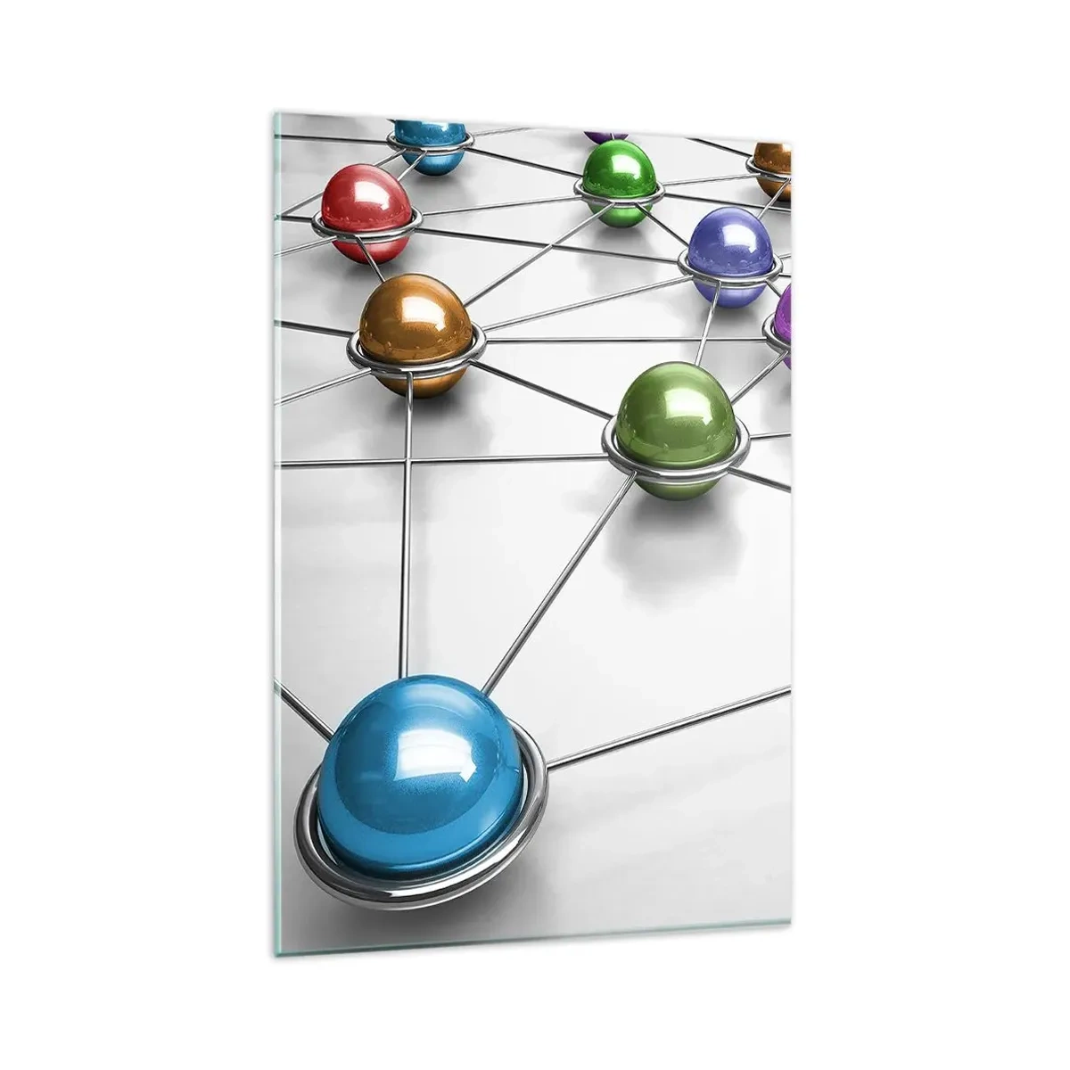 Tablou pe sticlă - Pânza cosmică de păianjen - 80x120 cm