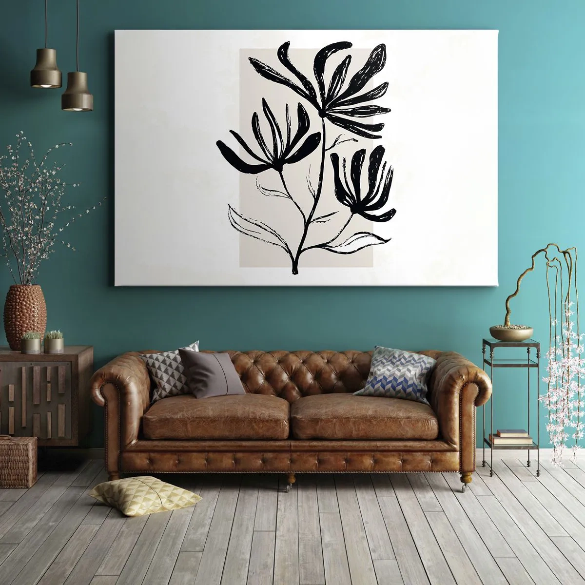 Tablou pe pânză - Schiță pentru ierbar - 70x50 cm