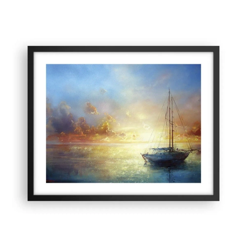 Poster în ramă neagră - Într-un golf de aur - 50x40 cm