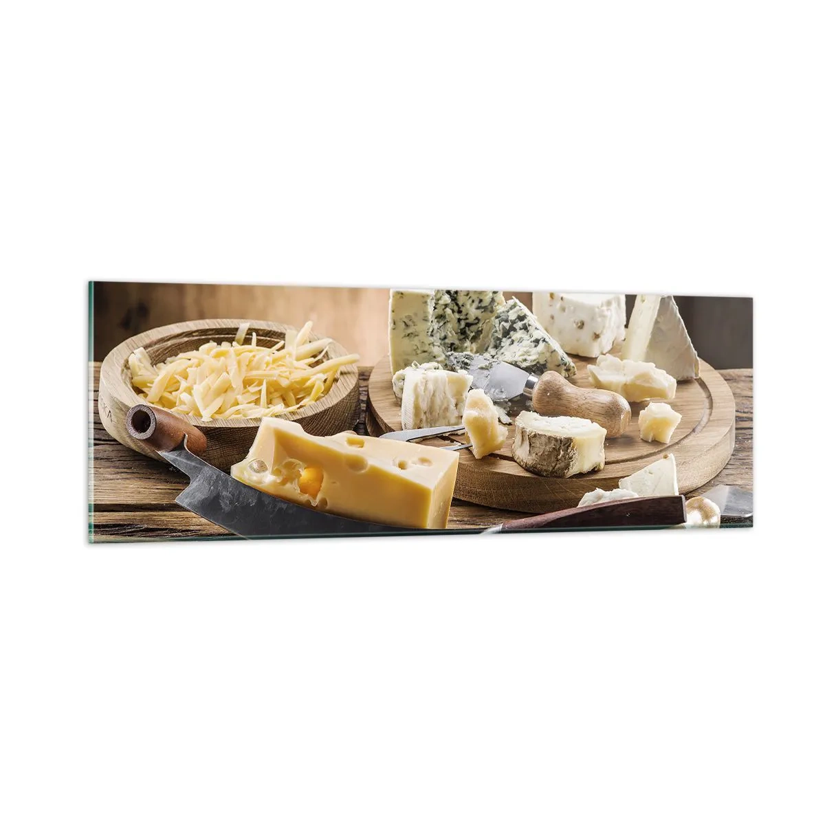 Tablou pe sticlă - Zâmbește - 90x30 cm