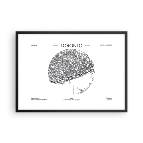 Poster în ramă neagră - Anatomia Toronto - 70x50 cm