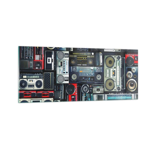 Tablou pe sticlă - Nostalgie pentru anii `80. - 100x40 cm