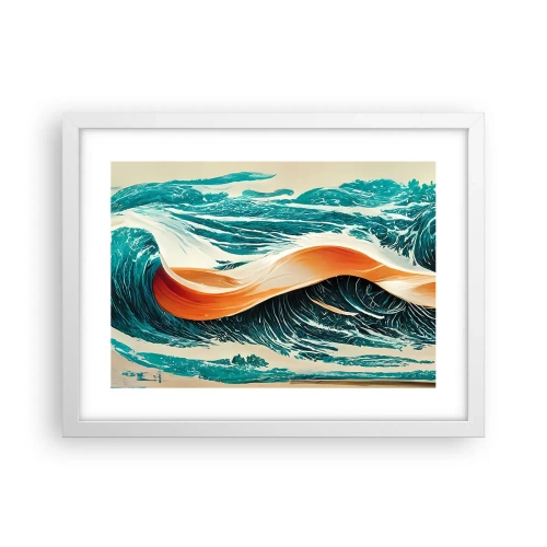 Poster în ramă albă - Visul unui surfer - 40x30 cm