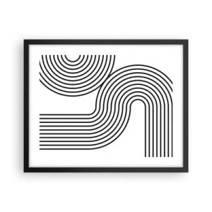 Poster în ramă neagră - Pe o curbă - 50x40 cm