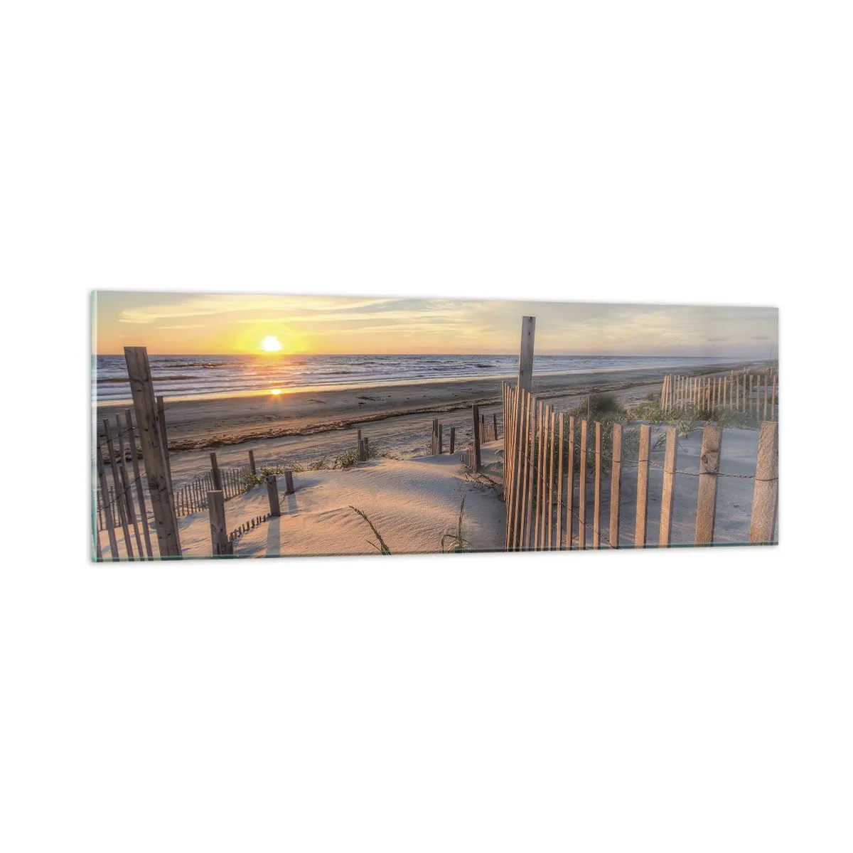 Tablou pe sticlă - Strălucirea și umbra vântului - 90x30 cm