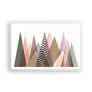 Poster în ramă albă - Construcție piramidală - 91x61 cm