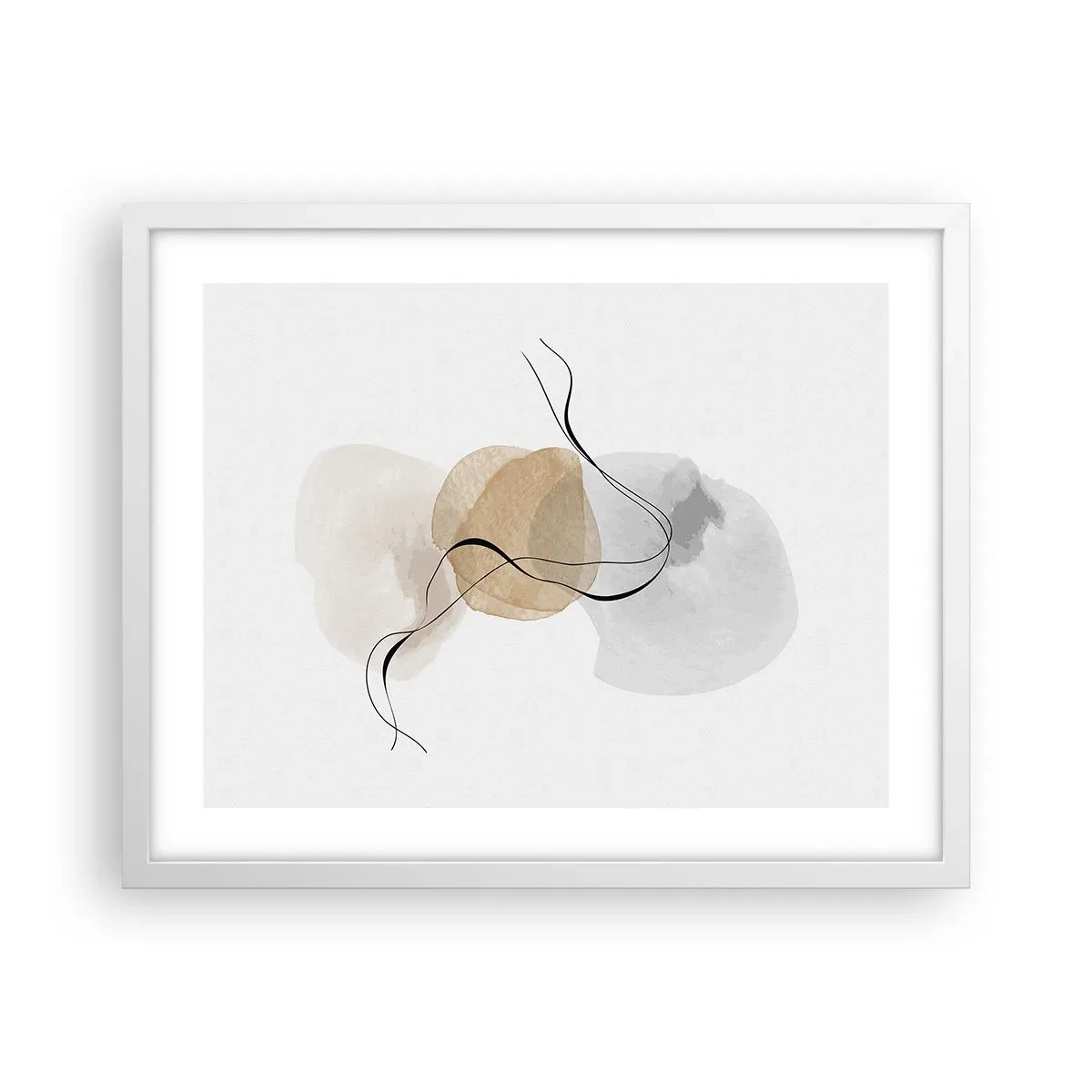 Poster în ramă albă - Mărgele de aer - 50x40 cm