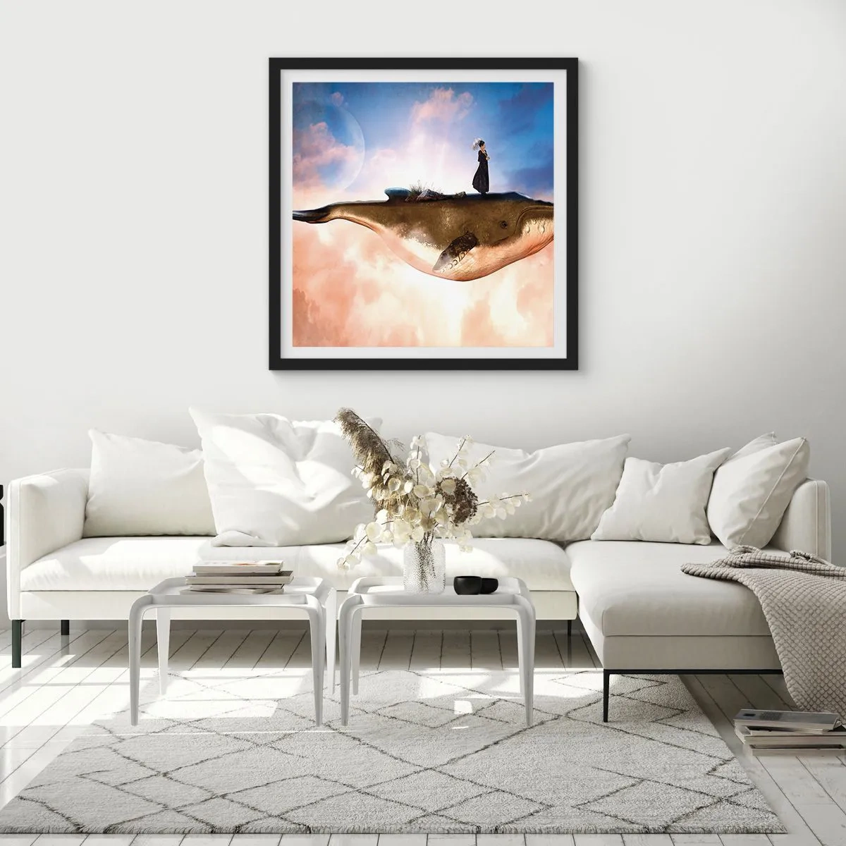 Poster în ramă neagră - O călătorie suprarealistă - 30x30 cm
