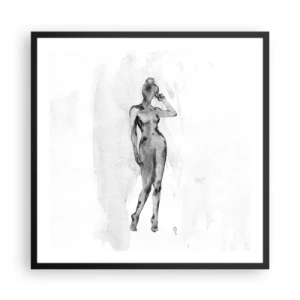 Poster în ramă neagră - Un studiu al idealului de feminitate - 60x60 cm