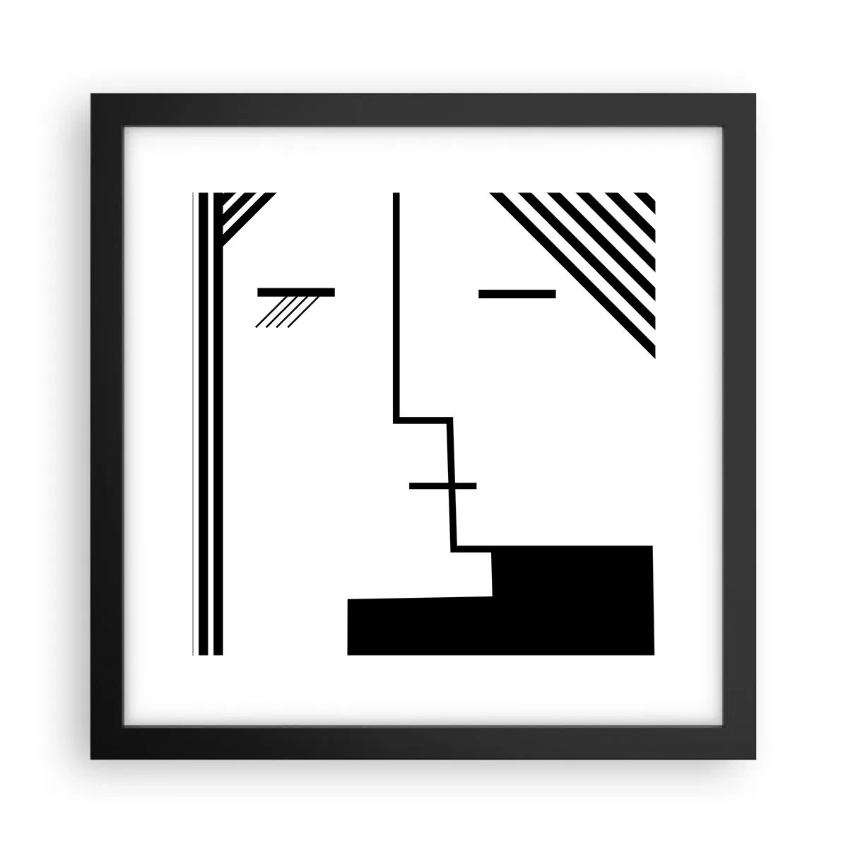 Poster în ramă neagră - Doar un sărut - 30x30 cm